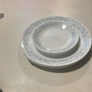 Vintage Sea And Sand Corelle Dinner And Salad Plate Set
